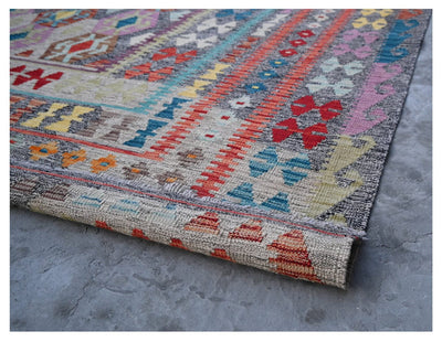 Tappeto Kilim Kaudani Afghan fatto a mano multicolore 343x249cm - CarpetLiving