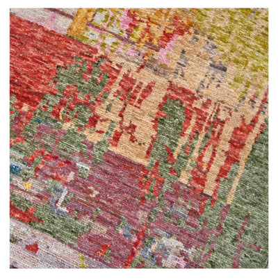 Taimany - Tappeto Tribale in Lana Multicolore - Fatto a Mano 199x84cm - CarpetLiving