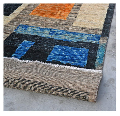 Taimany - Tappeto Passatoia Tribale in Lana Multicolore - Fatto a Mano 297x79cm - CarpetLiving