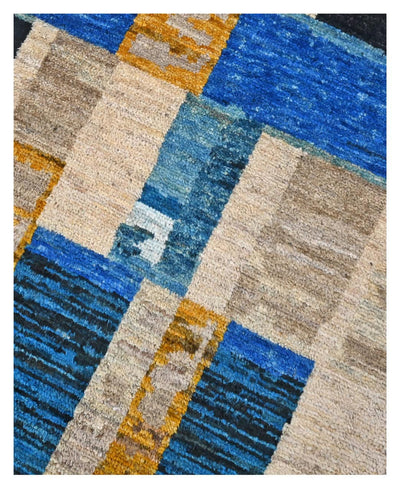 Taimany - Tappeto Passatoia Tribale in Lana Multicolore - Fatto a Mano 246x80cm - CarpetLiving
