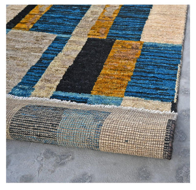 Taimany - Tappeto Passatoia Tribale in Lana Multicolore - Fatto a Mano 246x80cm - CarpetLiving