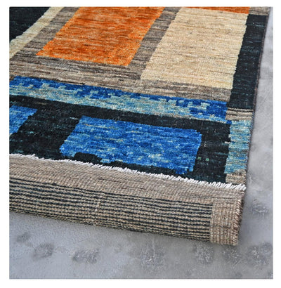 Taimany - Tappeto Passatoia Tribale in Lana Multicolore - Fatto a Mano 251x80cm - CarpetLiving