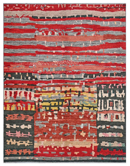 Taimany - Multicolor Tribal Wool Rug - Hand-Knotted 289x220cm