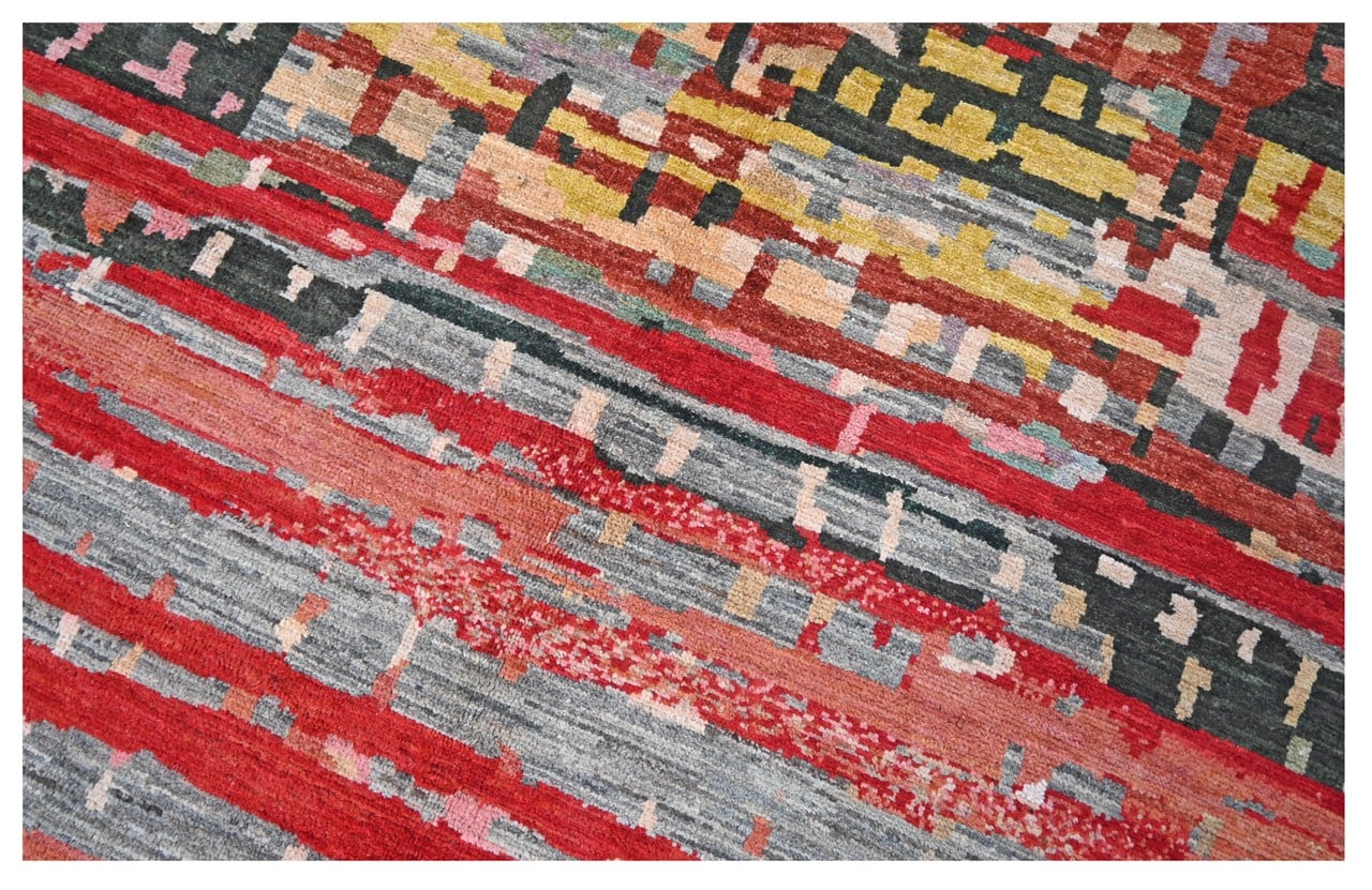 Taimany - Multicolor Tribal Wool Rug - Hand-Knotted 289x220cm