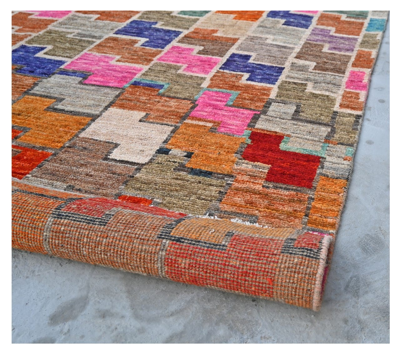 Taimany - Multicolor Tribal Wool Rug - Hand-Knotted 293x211cm