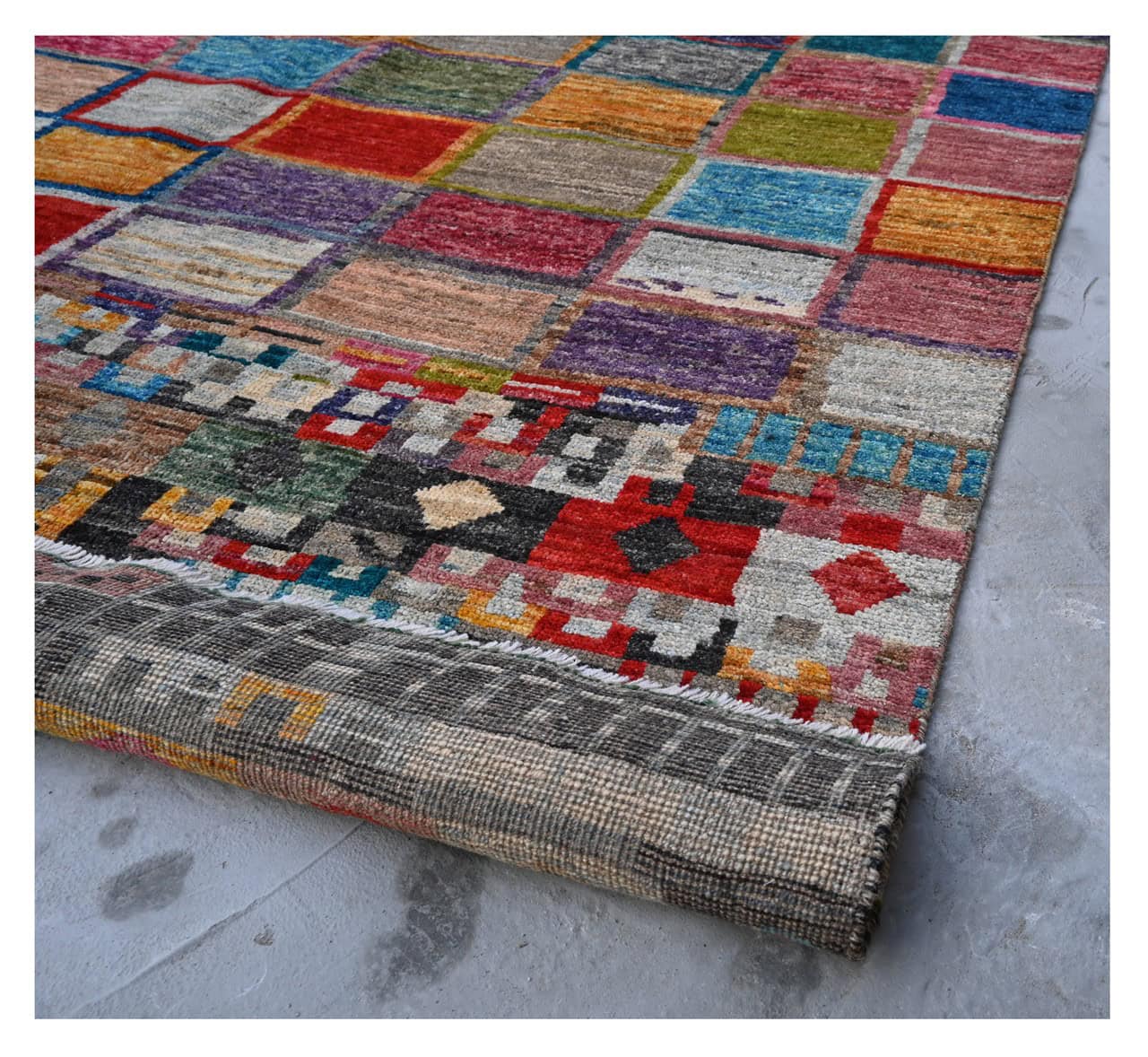 Taimany - Multicolor Tribal Wool Rug - Hand-Knotted 300x203cm