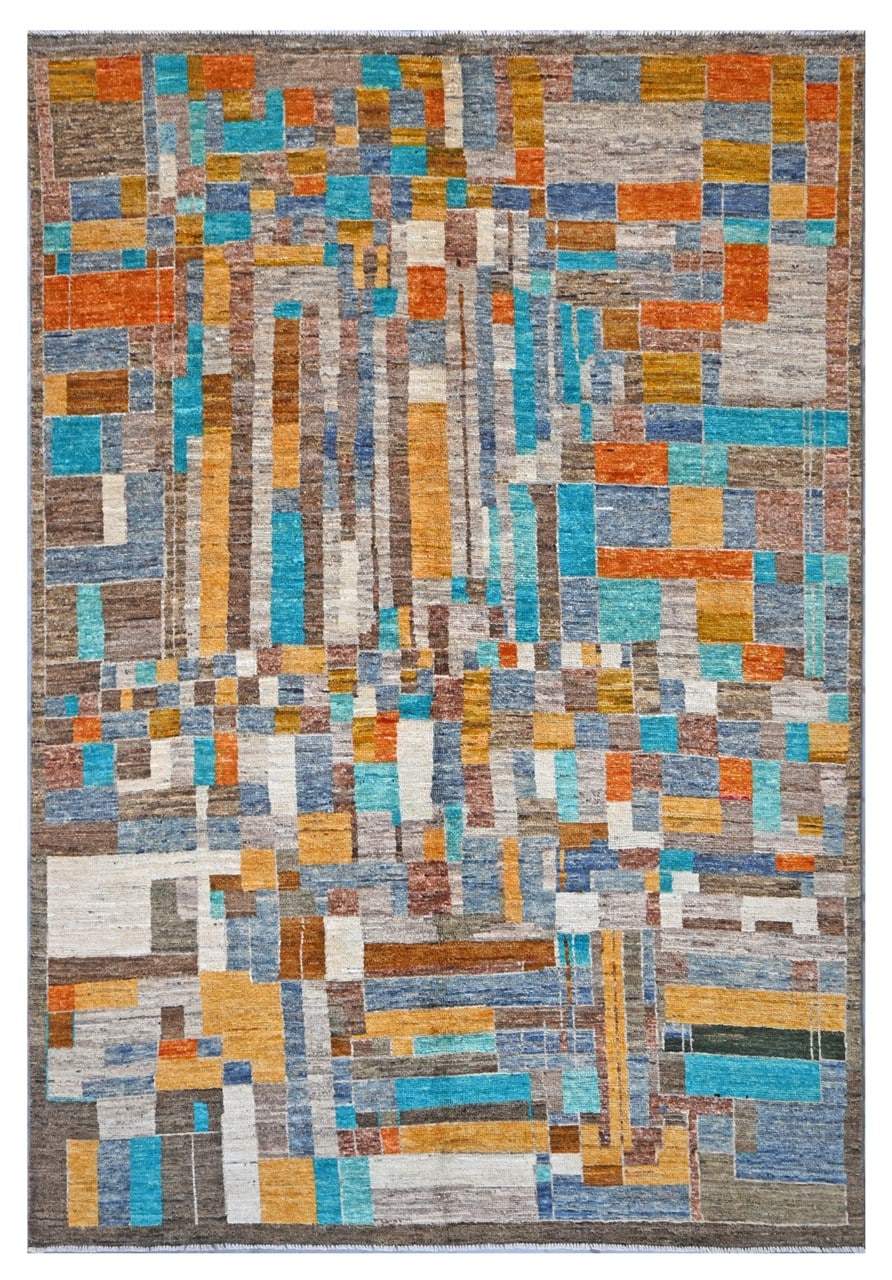 Taimany - Multicolor Tribal Wool Rug - Hand-Knotted 298x200cm