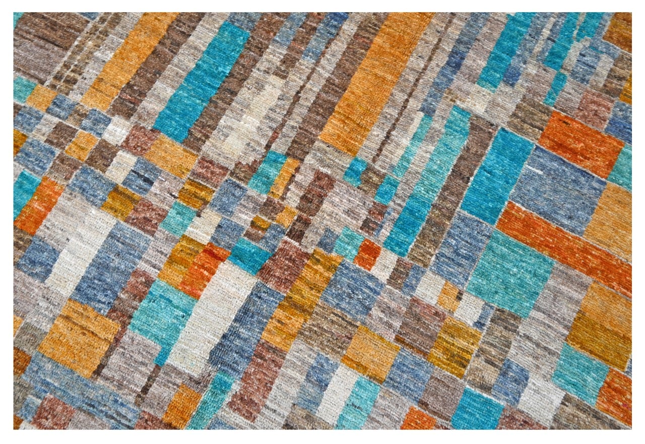Taimany - Multicolor Tribal Wool Rug - Hand-Knotted 298x200cm
