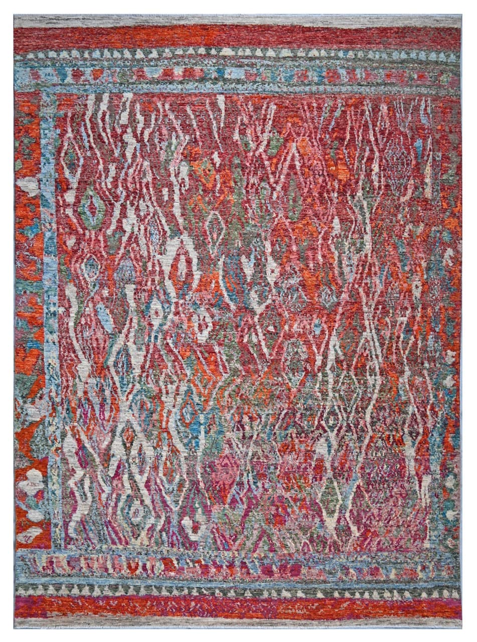 Taimany - Multicolor Tribal Wool Rug - Hand-Knotted 388x306cm