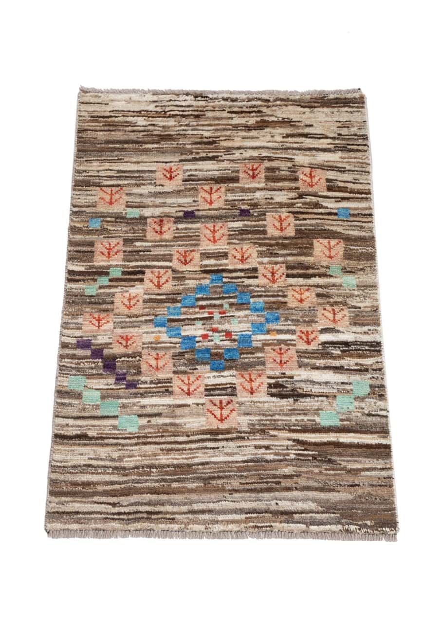 Taimany - Multicolor Tribal Wool Rug - Hand-Knotted 117x72cm