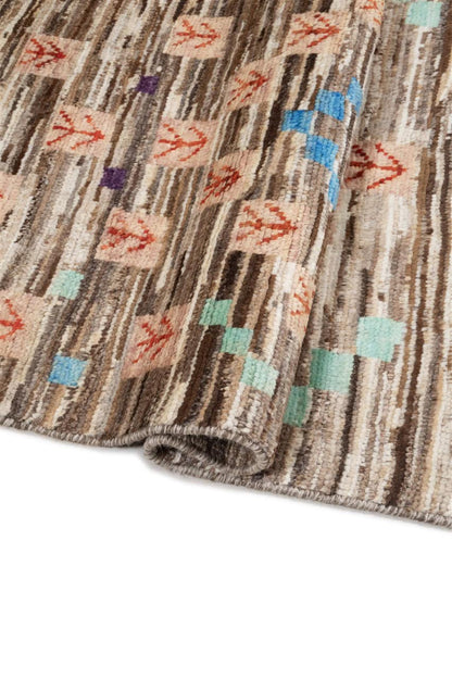 Taimany - Multicolor Tribal Wool Rug - Hand-Knotted 117x72cm