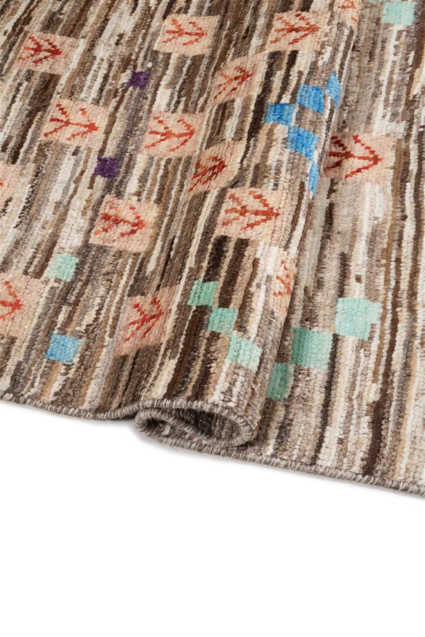 Taimany - Multicolor Tribal Wool Rug - Hand-Knotted 117x72cm