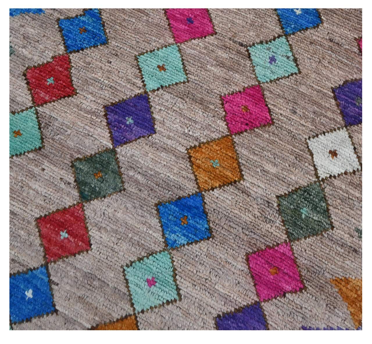 Taimany - Multicolor Tribal Wool Rug - Hand-Knotted 114x80cm