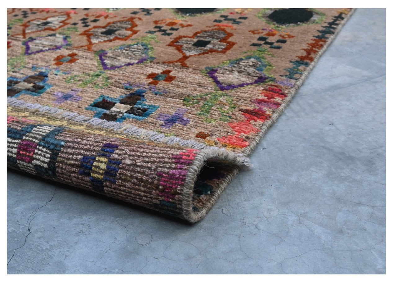 Taimany - Multicolor Tribal Wool Rug - Hand-Knotted 122x76cm