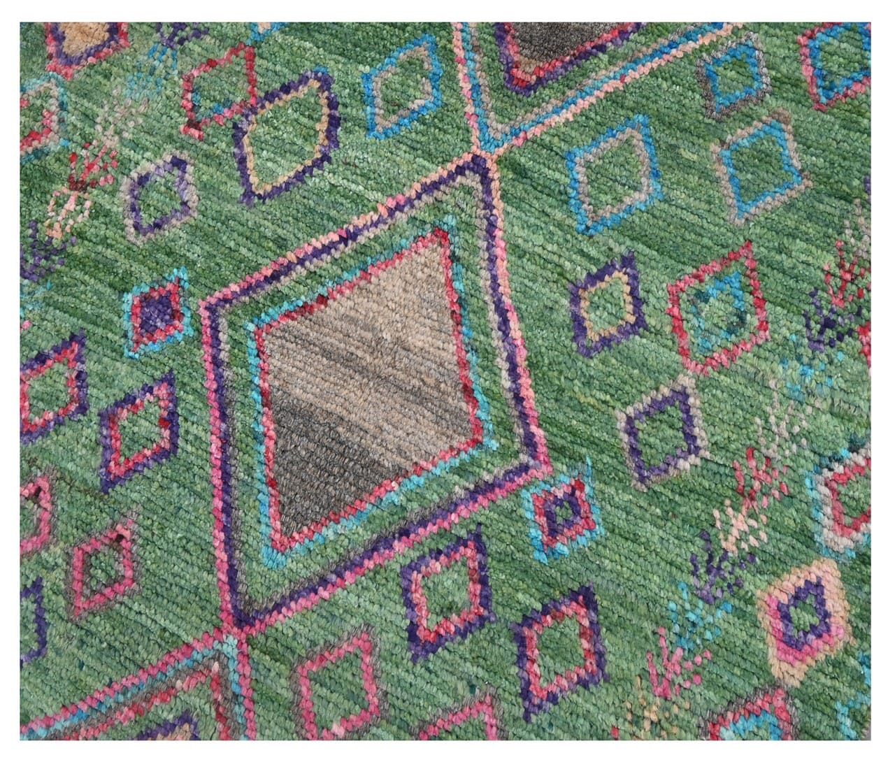 Taimany - Multicolor Tribal Wool Rug - Hand-Knotted 125x89cm