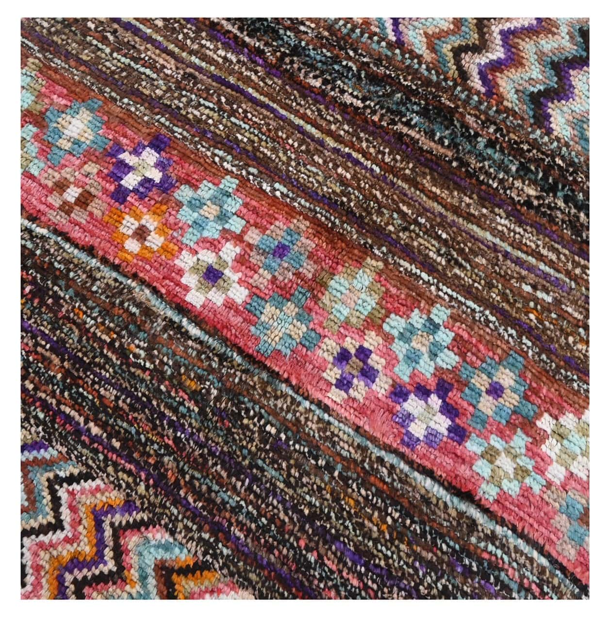 Taimany - Multicolor Tribal Wool Rug - Hand-Knotted 143x83cm