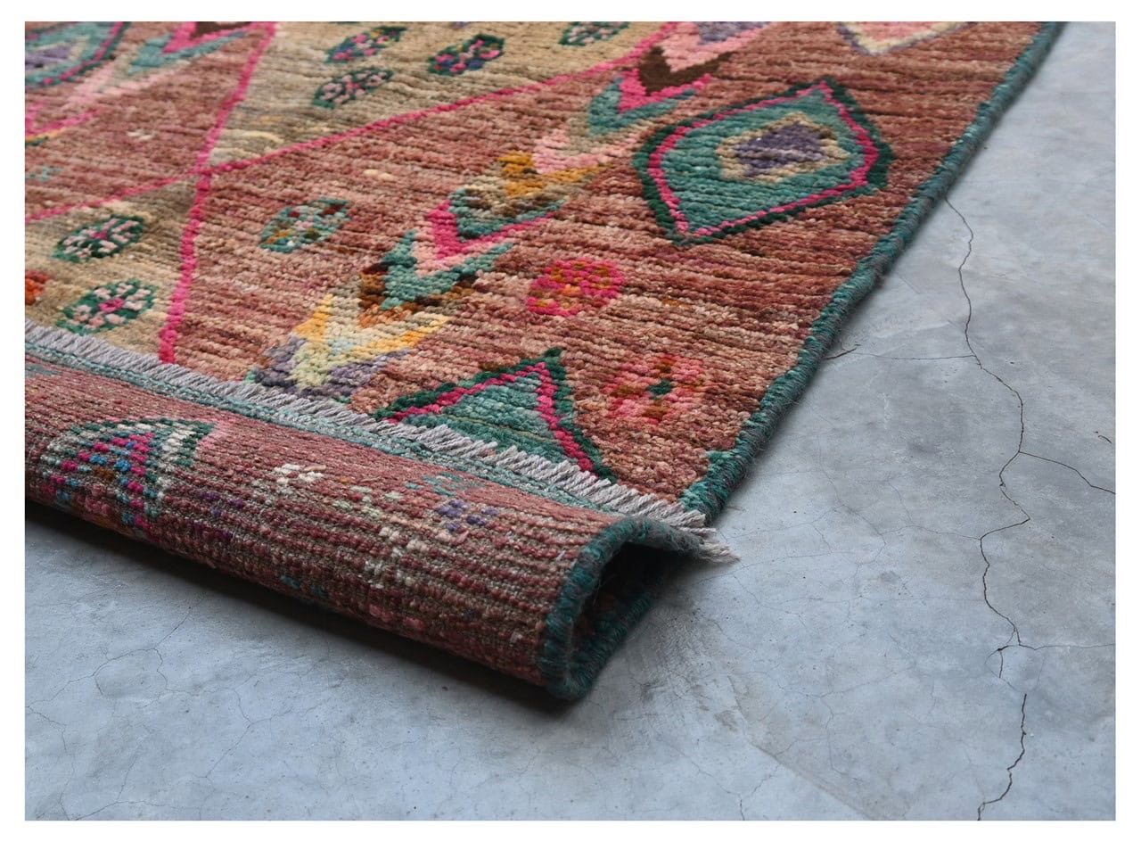 Taimany - Multicolor Tribal Wool Rug - Hand-Knotted 147x85cm