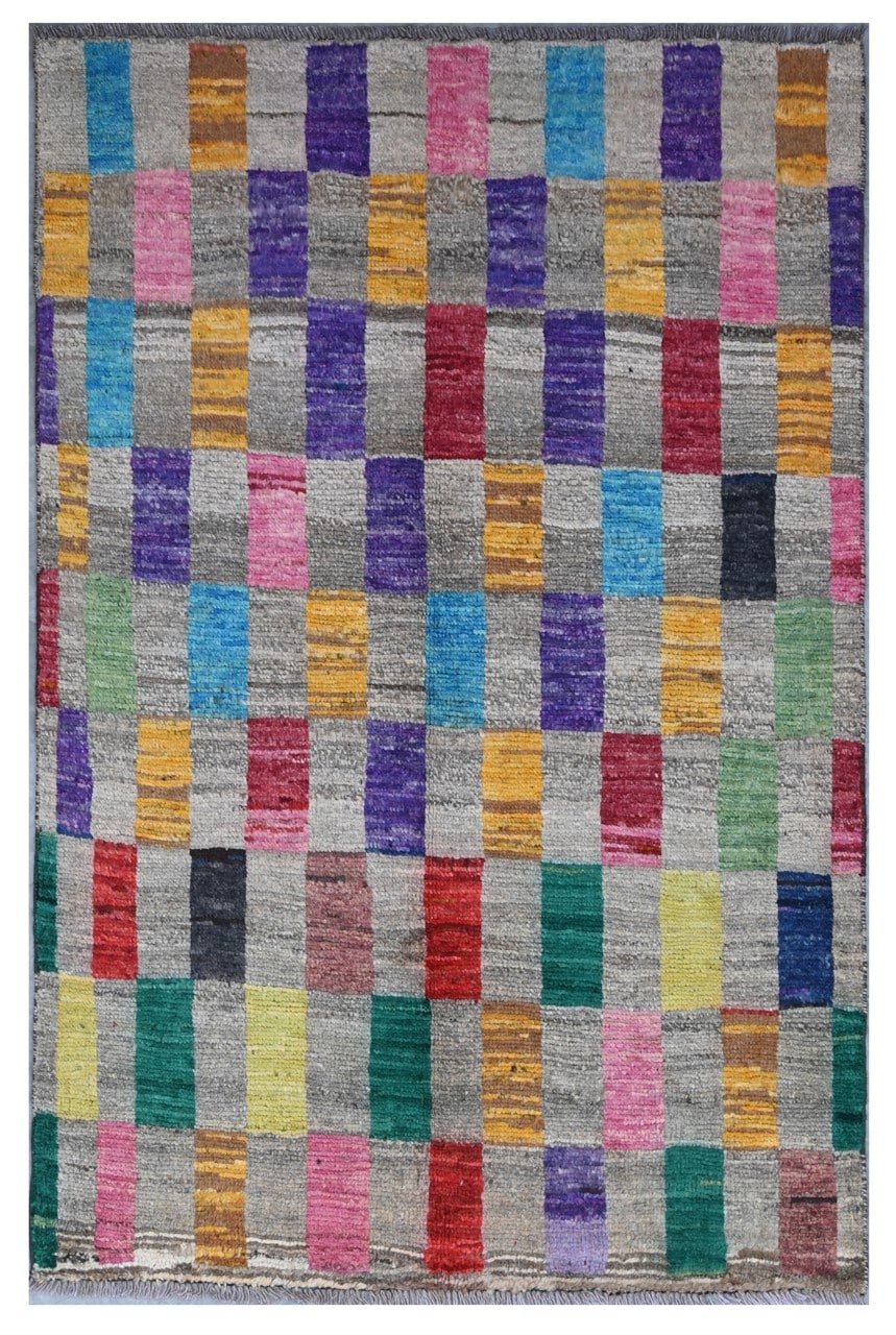 Taimany - Multicolor Tribal Wool Rug - Hand-Knotted 144x94cm