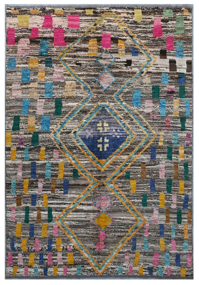 Taimany - Tappeto Tribale in Lana Multicolore - Fatto a Mano 179x119cm - CarpetLiving