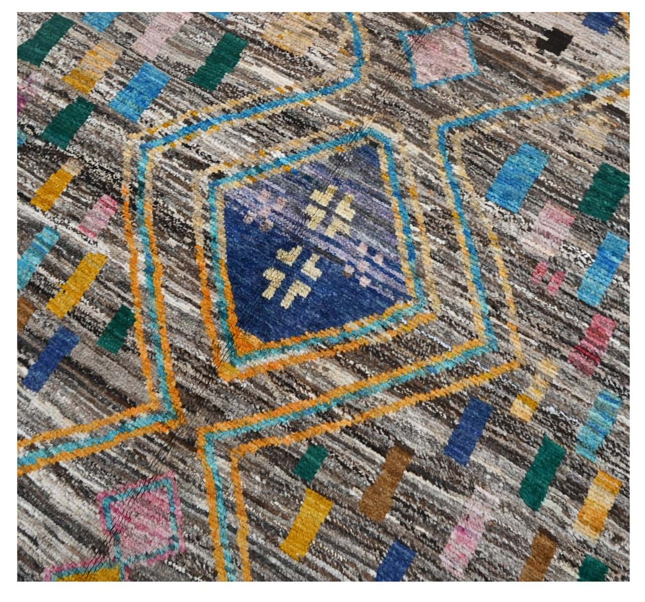 Taimany - Multicolor Tribal Wool Rug - Hand-Knotted 179x119cm