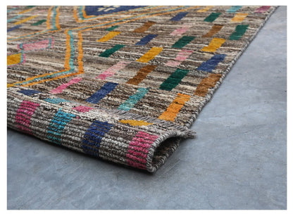 Taimany - Multicolor Tribal Wool Rug - Hand-Knotted 179x119cm