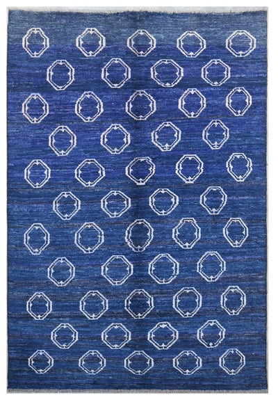 Taimany - Tappeto Tribale in Lana Multicolore - Fatto a Mano 212x142cm