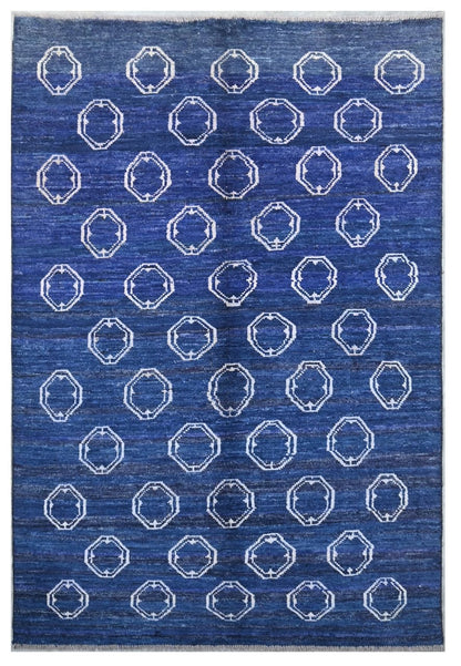 Taimany - Multicolor Tribal Wool Rug - Hand-Knotted 212x142cm