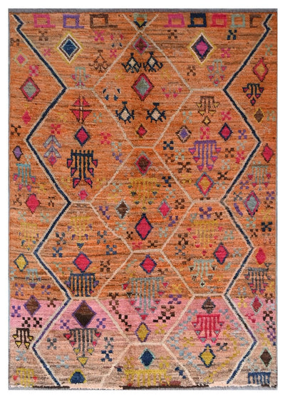 Taimany - Tappeto Tribale in Lana Multicolore - Fatto a Mano 174x122cm