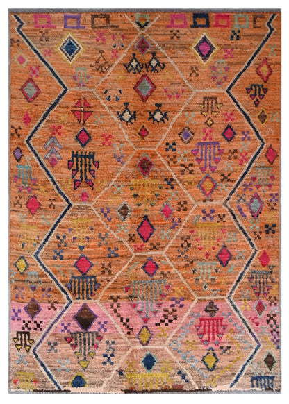 Taimany - Multicolor Tribal Wool Rug - Hand-Knotted 174x122cm