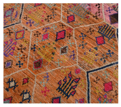 Taimany - Tappeto Tribale in Lana Multicolore - Fatto a Mano 174x122cm