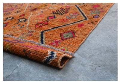 Taimany - Tappeto Tribale in Lana Multicolore - Fatto a Mano 174x122cm