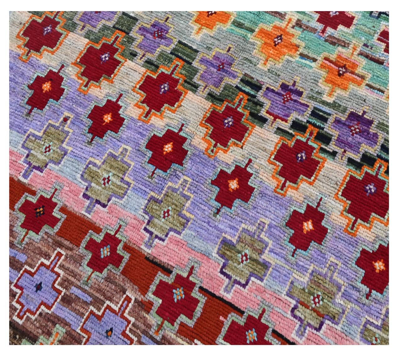 Taimany - Multicolor Tribal Wool Rug - Hand-Knotted 181x105cm
