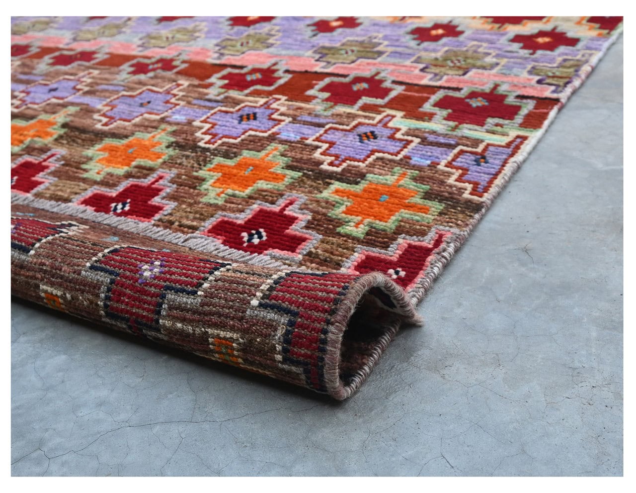 Taimany - Multicolor Tribal Wool Rug - Hand-Knotted 181x105cm