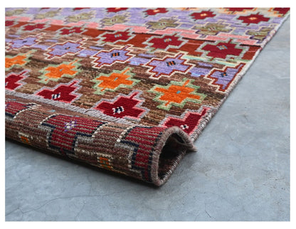 Taimany - Multicolor Tribal Wool Rug - Hand-Knotted 181x105cm