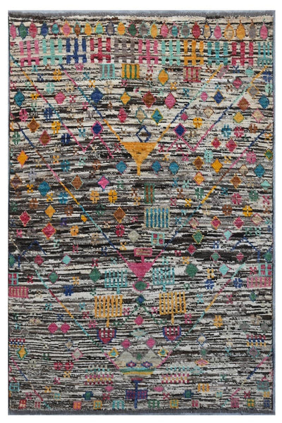 Taimany - Tappeto Tribale in Lana Multicolore - Fatto a Mano 189x122cm - CarpetLiving