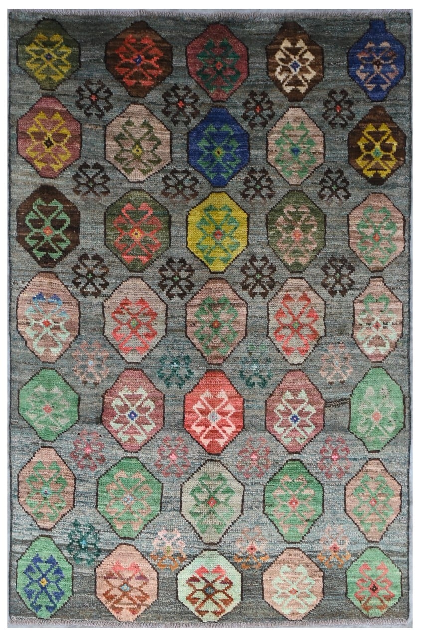 Taimany - Multicolor Tribal Wool Rug - Hand-Knotted 172x111cm