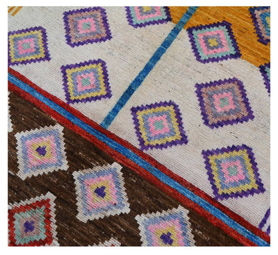 Taimany - Tappeto Tribale in Lana Multicolore - Fatto a Mano 184x119cm - CarpetLiving