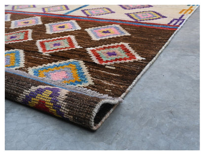 Taimany - Multicolor Tribal Wool Rug - Hand-Knotted 184x119cm