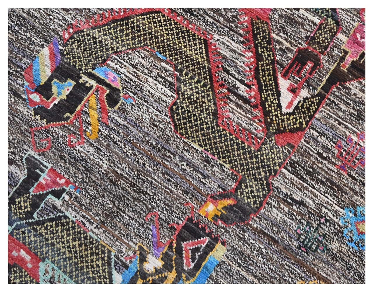 Taimany - Multicolor Tribal Wool Rug - Hand-Knotted 180x110cm