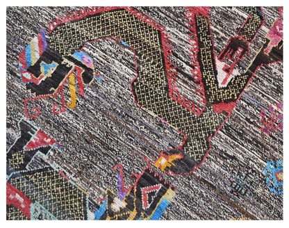 Taimany - Multicolor Tribal Wool Rug - Hand-Knotted 180x110cm