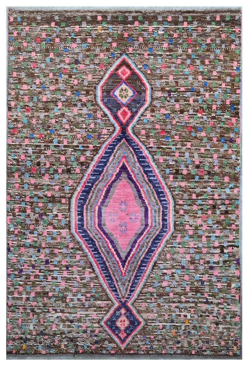 Taimany - Multicolor Tribal Wool Rug - Hand-Knotted 179x116cm