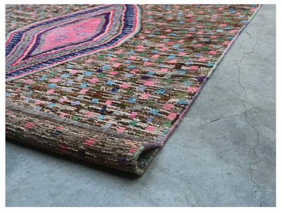 Taimany - Tappeto Tribale in Lana Multicolore - Fatto a Mano 179x116cm