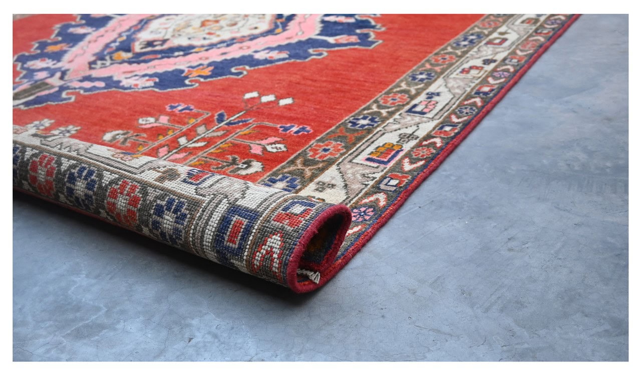 Tappeto Kazak Classico, Rosso Blu, fatto a mano, 231x169cm