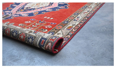 Tappeto Kazak Classico, Rosso Blu, fatto a mano, 231x169cm - CarpetLiving