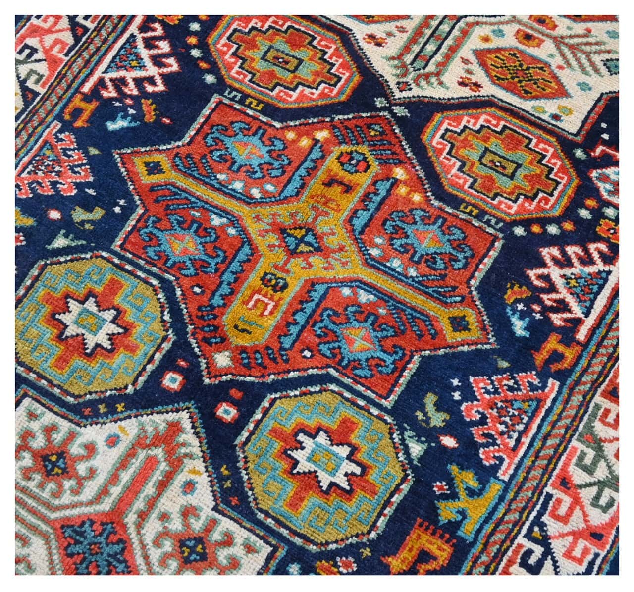 Tappeto Kazak Classico, Multicolore, fatto a mano, 161x97cm