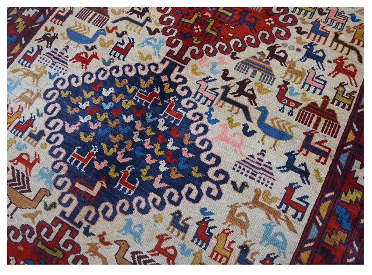 Classic Kazak carpet, Multi, handmade, 246x171cm