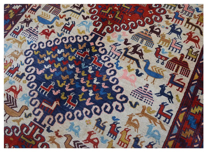 Tappeto Kazak Classico, Multicolore, fatto a mano, 246x171cm