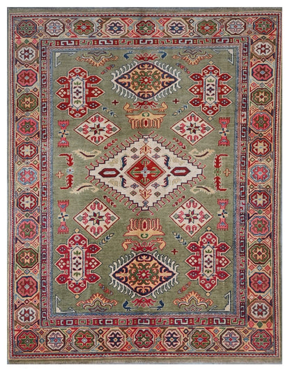 Tappeto Kazak Classico, Multicolore, fatto a mano, 218x165cm