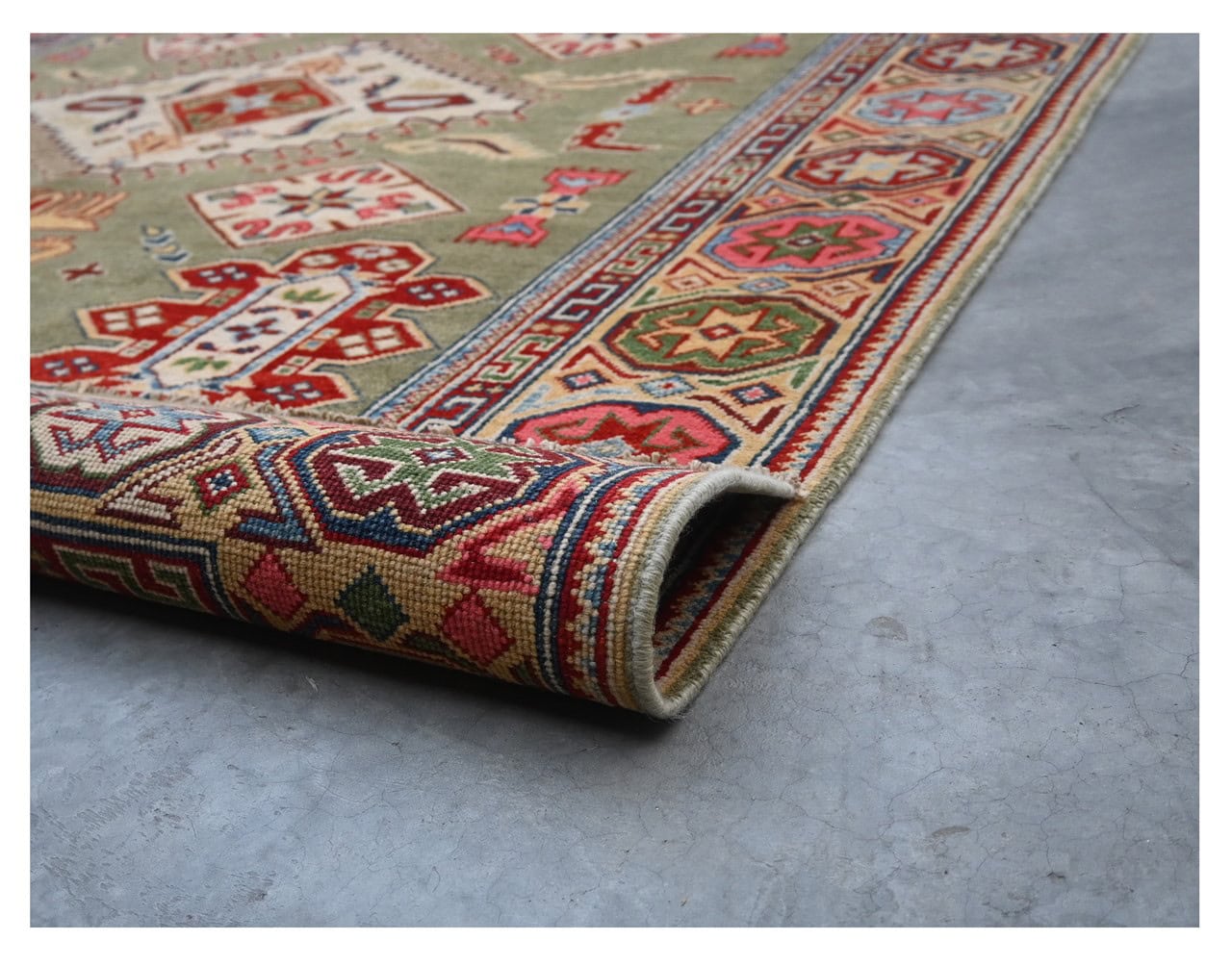 Classic Kazak carpet, Multi, handmade, 218x165cm