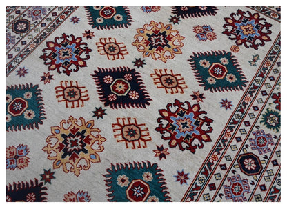 Tappeto Kazak Classico, Multicolore, fatto a mano, 243x173cm